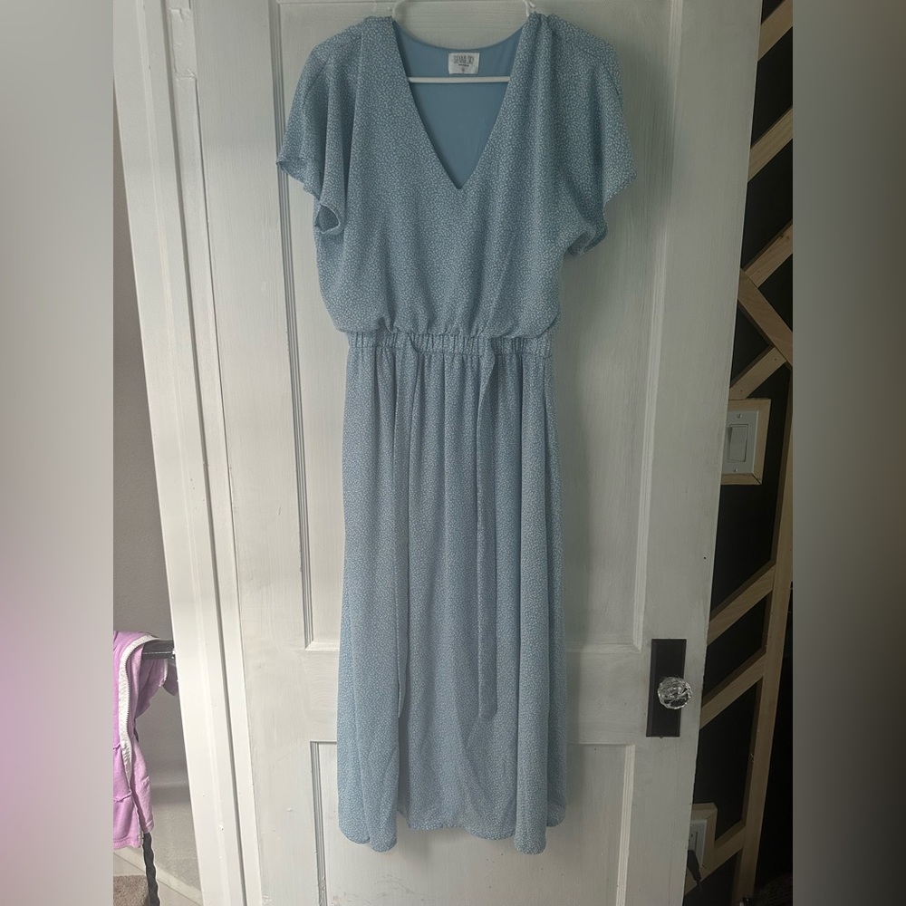 Sienna Sky Light Blue Maxi Dress